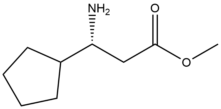 (R)-3-Amino-3-cyclopentylpropanoic acid 结构式