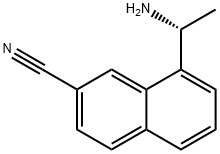 8-[(1R)-1-Aminoethyl]naphthalene-2-carbonitrile hydrochloride 结构式