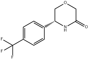 (R)-5-[4-(三氟甲基)苯基]吗啉-3-酮 结构式