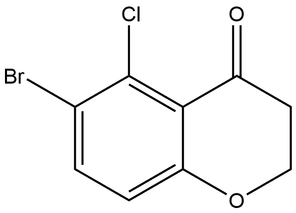 6-bromo-5-chlorochroman-4-one 结构式