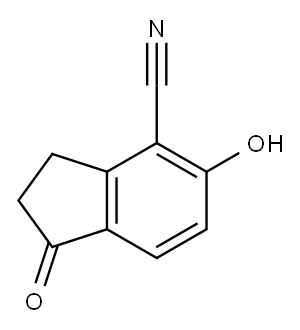 1H-Indene-4-carbonitrile, 2,3-dihydro-5-hydroxy-1-oxo- 结构式