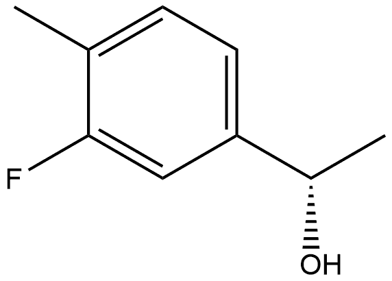 (S)-1-(3-氟-4-甲基苯基)乙烷-1-醇 结构式