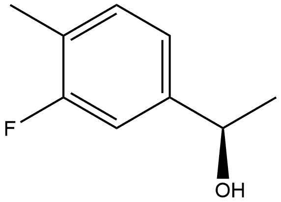 (R)-1-(3-氟-4-甲基苯基)乙烷-1-醇 结构式