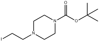 4-(2-碘乙基)-1,1-二甲基乙基哌嗪羧酸酯 结构式