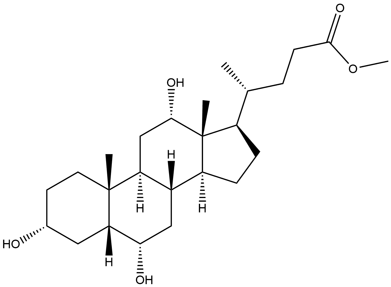 Cholan-24-oic acid, 3,6,12-trihydroxy-, methyl ester, (3α,5β,6α,12α)- 结构式