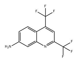 2,4-二(三氟甲基)喹啉-7-胺 结构式