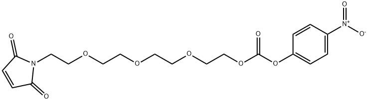 2,5,8,11-Tetraoxatridecanoic acid, 13-(2,5-dihydro-2,5-dioxo-1H-pyrrol-1-yl)-, 4-nitrophenyl ester 结构式