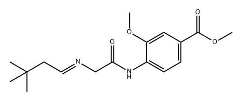 Benzoic acid, 4-[[2-[(E)-(3,3-dimethylbutylidene)amino]acetyl]amino]-3-methoxy-, methyl ester 结构式