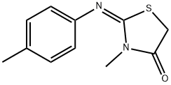 4-Thiazolidinone, 3-methyl-2-[(4-methylphenyl)imino]-, (2E)- 结构式