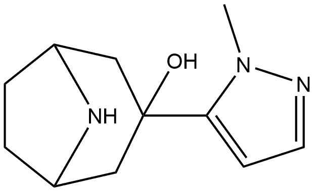 (1R,3S,5S)-3-(1-methyl-1H-pyrazol-5-yl)-8-azabicyclo[3.2.1]octan-3-ol 结构式