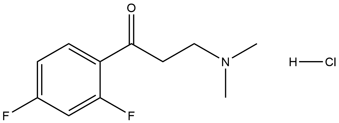 1-(2,4-二氟苯基)-3-(二甲氨基)-1-丙酮盐酸盐 结构式