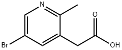 2-(5-溴-2-甲基吡啶-3-基)乙酸 结构式