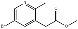 2-(5-溴-2-甲基吡啶-3-基)乙酸甲酯 结构式