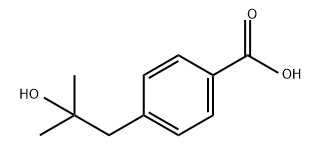 4-(2-羟基-2-甲基丙基)苯甲酸 结构式