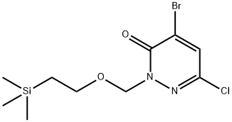 4-溴-6-氯-2-((2-(三甲硅基)乙氧基)甲基)哒嗪-3(2H)-酮 结构式