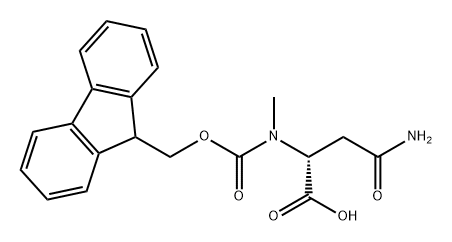 D-Asparagine, N2-[(9H-fluoren-9-ylmethoxy)carbonyl]-N-methyl- 结构式