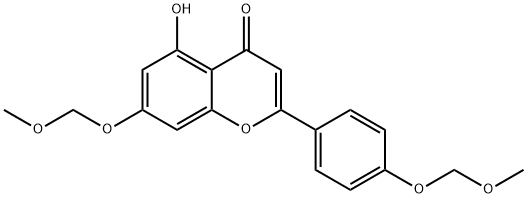 4H-1-Benzopyran-4-one, 5-hydroxy-7-(methoxymethoxy)-2-[4-(methoxymethoxy)phenyl]- 结构式