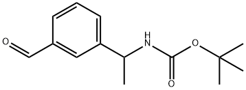 (1-(3-甲酰苯基)乙基)氨基甲酸叔丁酯 结构式