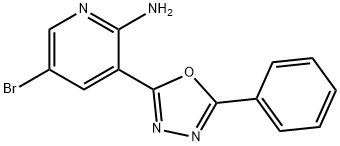 2-PYRIDINAMINE, 5-BROMO-3-(5-PHENYL-1,3,4-OXADIAZOL-2-YL)- 结构式