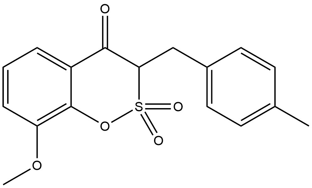 8-methoxy-3-(4-methylbenzyl)benzo[e][1,2]oxathiin-4(3h)-one-2,2-dioxide 结构式