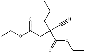 Butanedioic acid, 2-cyano-2-(2-methylpropyl)-, 1,4-diethyl ester 结构式