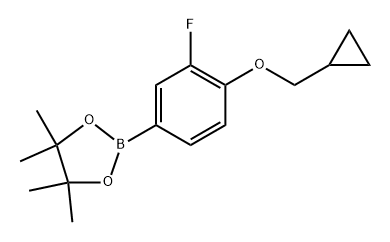2-(4-(Cyclopropylmethoxy)-3-fluorophenyl)-4,4,5,5-tetramethyl-1,3,2-dioxaborolane 结构式