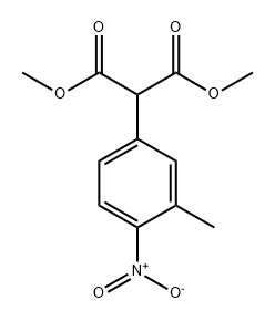 Propanedioic acid, 2-(3-methyl-4-nitrophenyl)-, 1,3-dimethyl ester 结构式