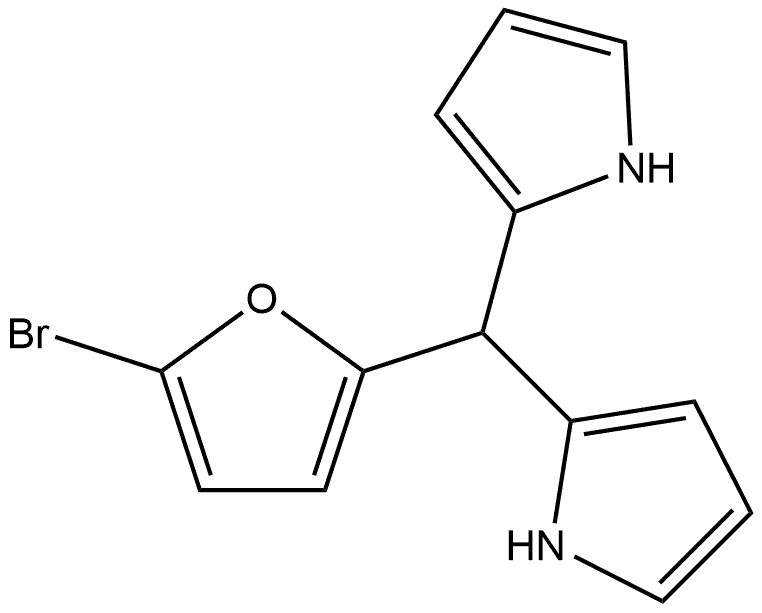 2,2'-[(5-溴呋喃-2-基)亚甲基]双(1H-吡咯) 结构式