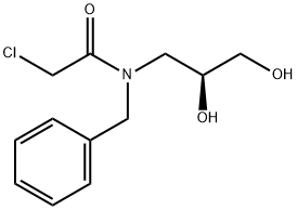 Acetamide, 2-chloro-N-(2,3-dihydroxypropyl)-N-(phenylmethyl)-, (S)- (9CI) 结构式