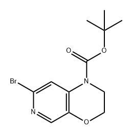 7-溴-1-BOC-2,3-二氢-1H-吡啶并[3,4-B][1,4]噁嗪 结构式