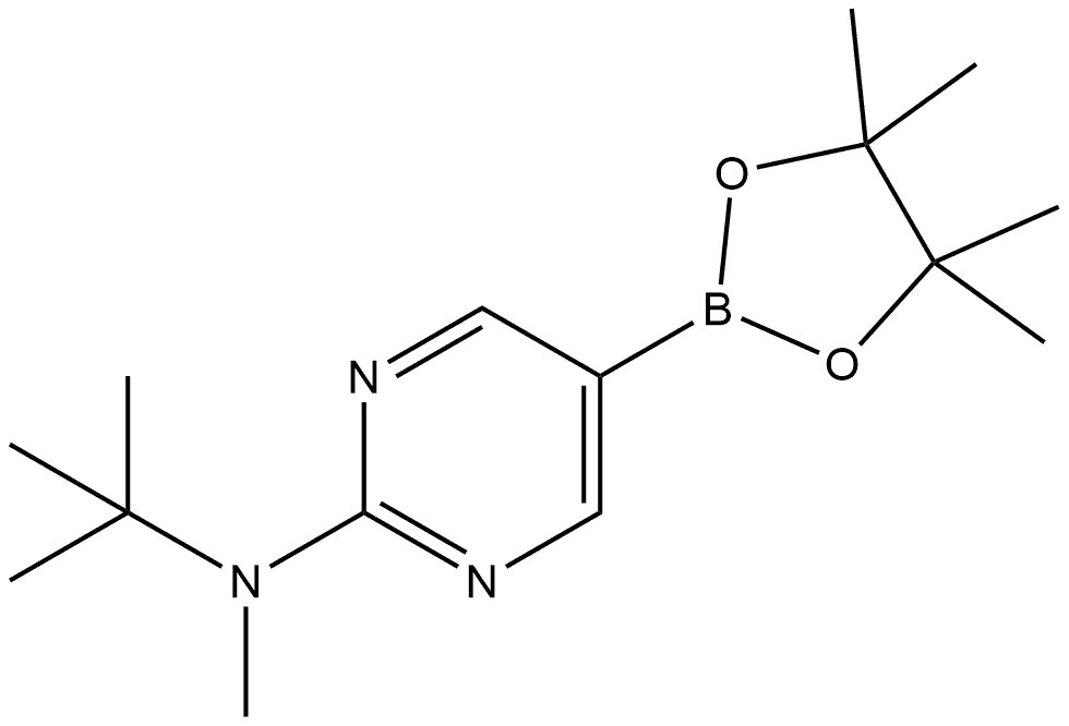 N-(1,1-Dimethylethyl)-N-methyl-5-(4,4,5,5-tetramethyl-1,3,2-dioxaborolan-2-yl... 结构式