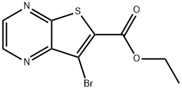 7-溴噻吩并[2,3-B]吡嗪-6-甲酸乙酯 结构式