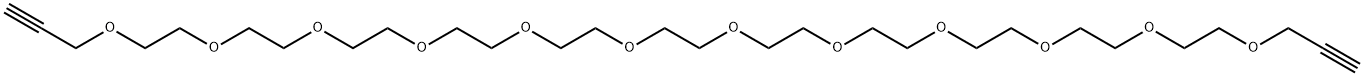 Bis-propargyl-PEG11 结构式