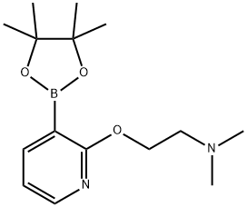 Ethanamine, N,N-dimethyl-2-[[3-(4,4,5,5-tetramethyl-1,3,2-dioxaborolan-2-yl)-2-pyridinyl]oxy]- 结构式