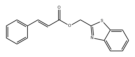 苯并[D]噻唑-2-基甲基 肉桂酸酯 结构式