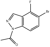 Ethanone, 1-(5-bromo-4-fluoro-1H-indazol-1-yl)- 结构式