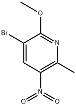 3-溴-2-甲氧基-6-甲基-5-硝基吡啶 结构式