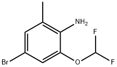 Benzenamine, 4-bromo-2-(difluoromethoxy)-6-methyl- 结构式