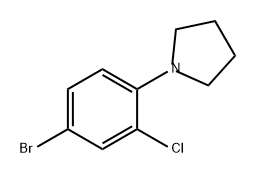 1-(4-溴-2-氯苯基)吡咯烷 结构式