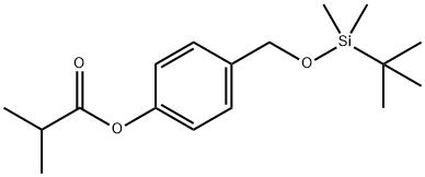 Propanoic acid, 2-methyl-, 4-[[[(1,1-dimethylethyl)dimethylsilyl]oxy]methyl]phenyl ester 结构式