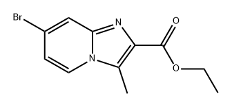 7-溴-3-甲基咪唑并[1,2-A]吡啶-2-羧酸乙酯 结构式