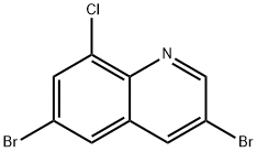 3,6-二溴-8-氯喹啉 结构式