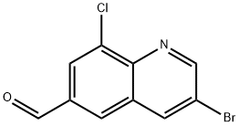 3-溴-8-氯喹啉-6-甲醛 结构式