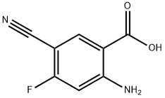 2-氨基-5-氰基-4-氟苯甲酸 结构式