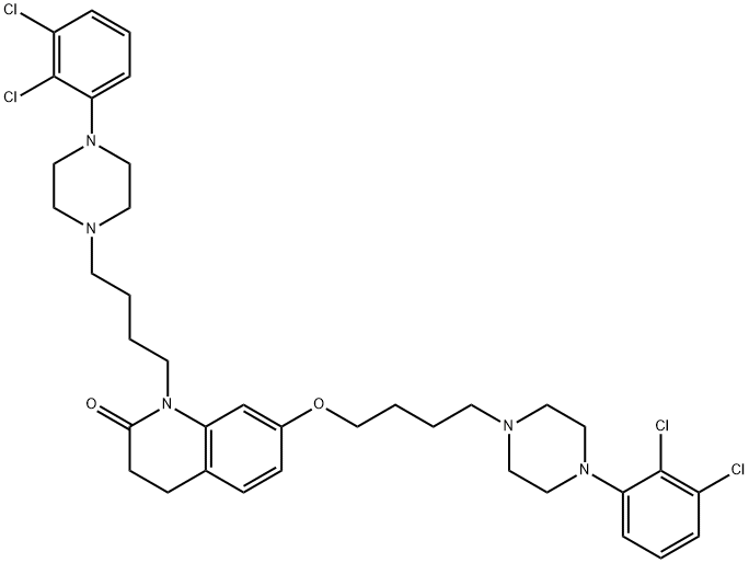 7-(4-(4-(2,3-DICHLOROPHENYL)PIPERAZIN-1-YL)BUTOXY)-1-(4-(4-(2,3-DICHLOROPHENYL)PIPERAZIN-1-YL)BUTYL) 结构式