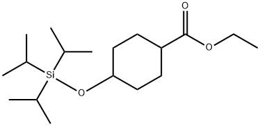Cyclohexanecarboxylic acid, 4-[[tris(1-methylethyl)silyl]oxy]-, ethyl ester 结构式