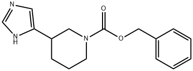 1-Piperidinecarboxylic acid, 3-(1H-imidazol-5-yl)-, phenylmethyl ester 结构式