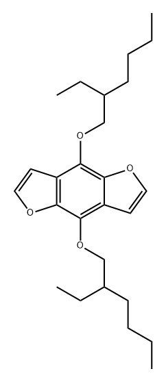 Benzo[1,2-b:4,5-b']difuran, 4,8-bis[(2-ethylhexyl)oxy]- 结构式