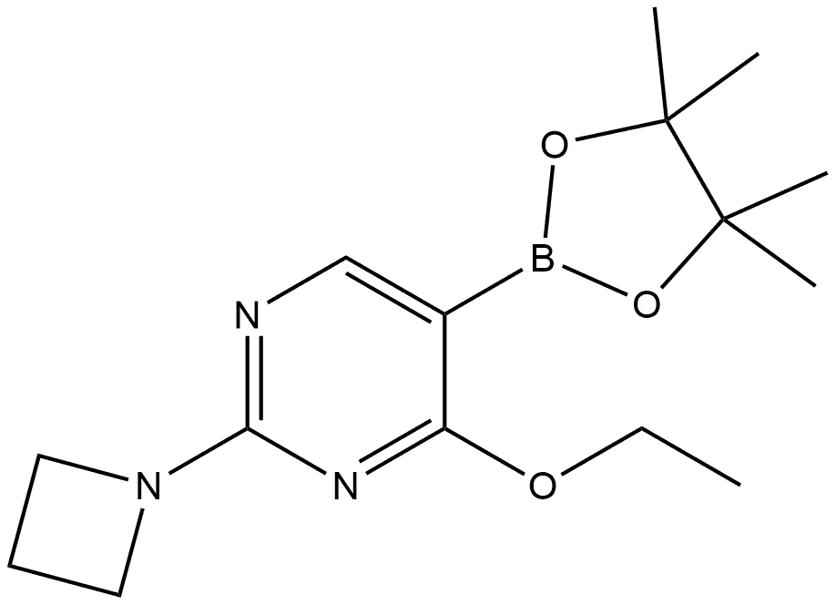 2-(1-Azetidinyl)-4-ethoxy-5-(4,4,5,5-tetramethyl-1,3,2-dioxaborolan-2-yl)pyri... 结构式