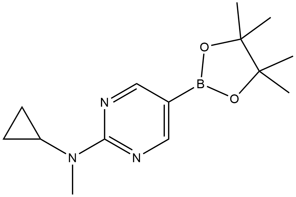 N-Cyclopropyl-N-methyl-5-(4,4,5,5-tetramethyl-1,3,2-dioxaborolan-2-yl)-2-pyri... 结构式